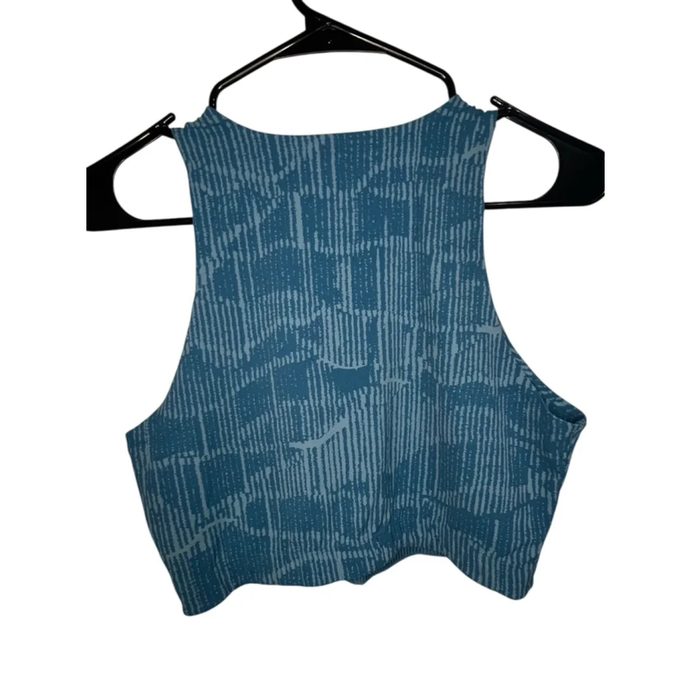 REI Cooperative Blue Cropped Athletic Workout Yoga Tank Top